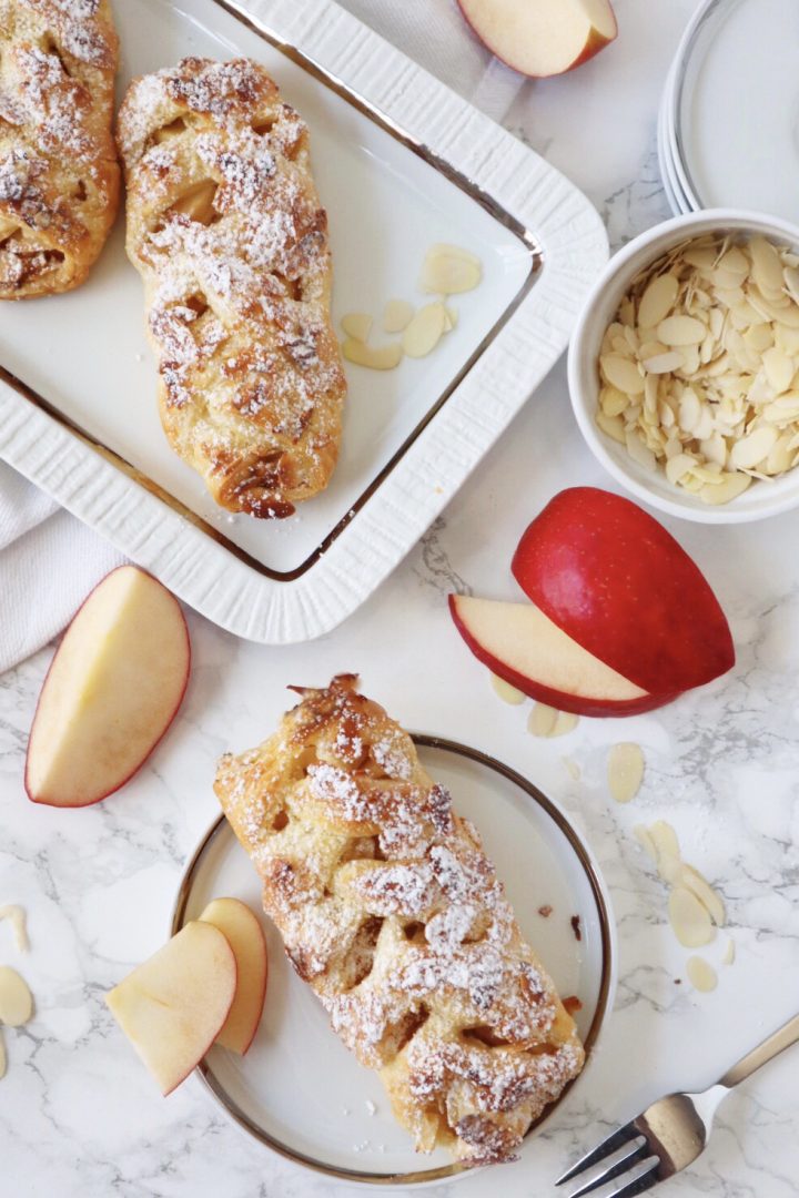 Apfeltaschen aus Blätterteig mit Marzipan - Schnell &amp; einfach