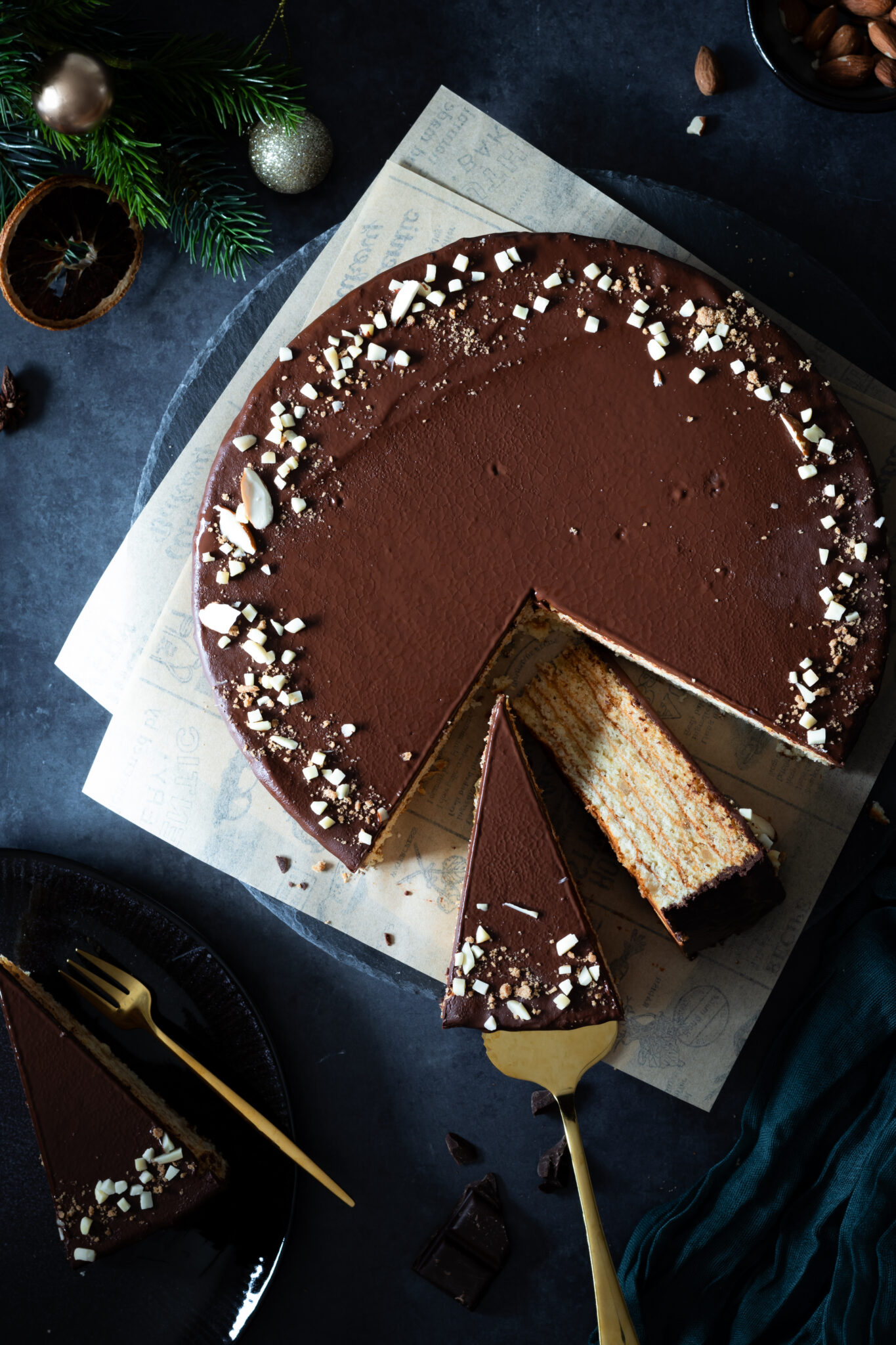 Baumkuchen mit Marzipan und Amaretto - Sonstige